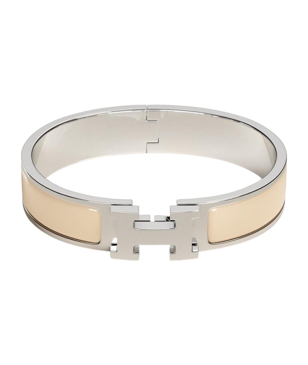 HERMES Бежевый металлический браслет, фото 1