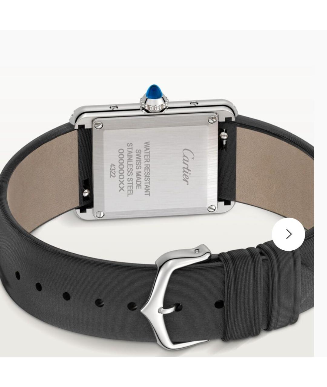 CARTIER Черные часы, фото 2