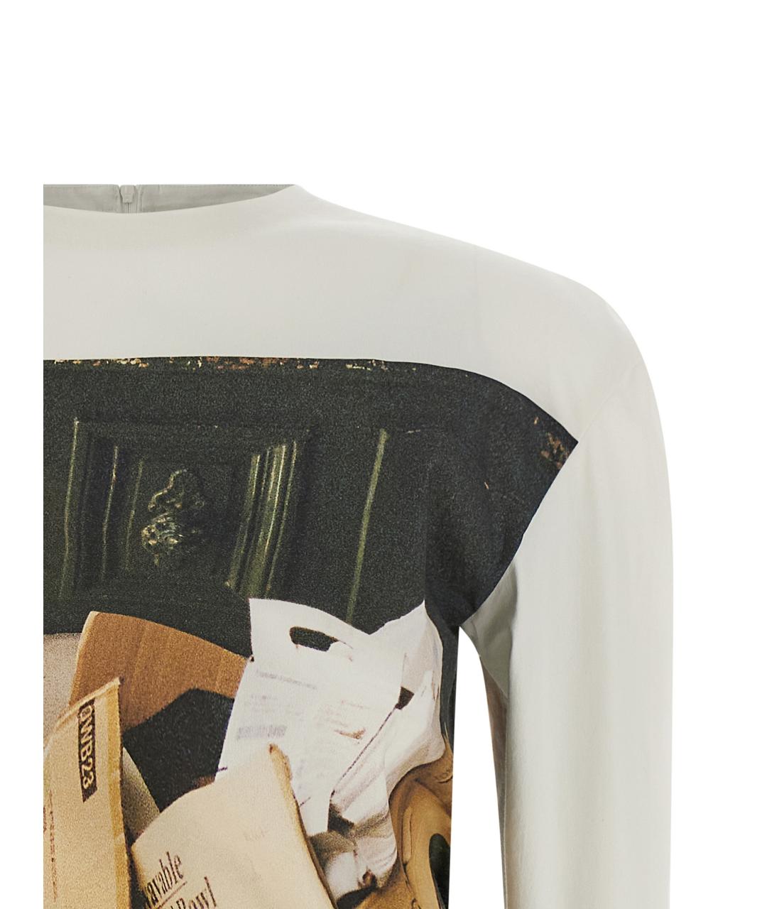 ISSEY MIYAKE Белый хлопковый кардиган, фото 3