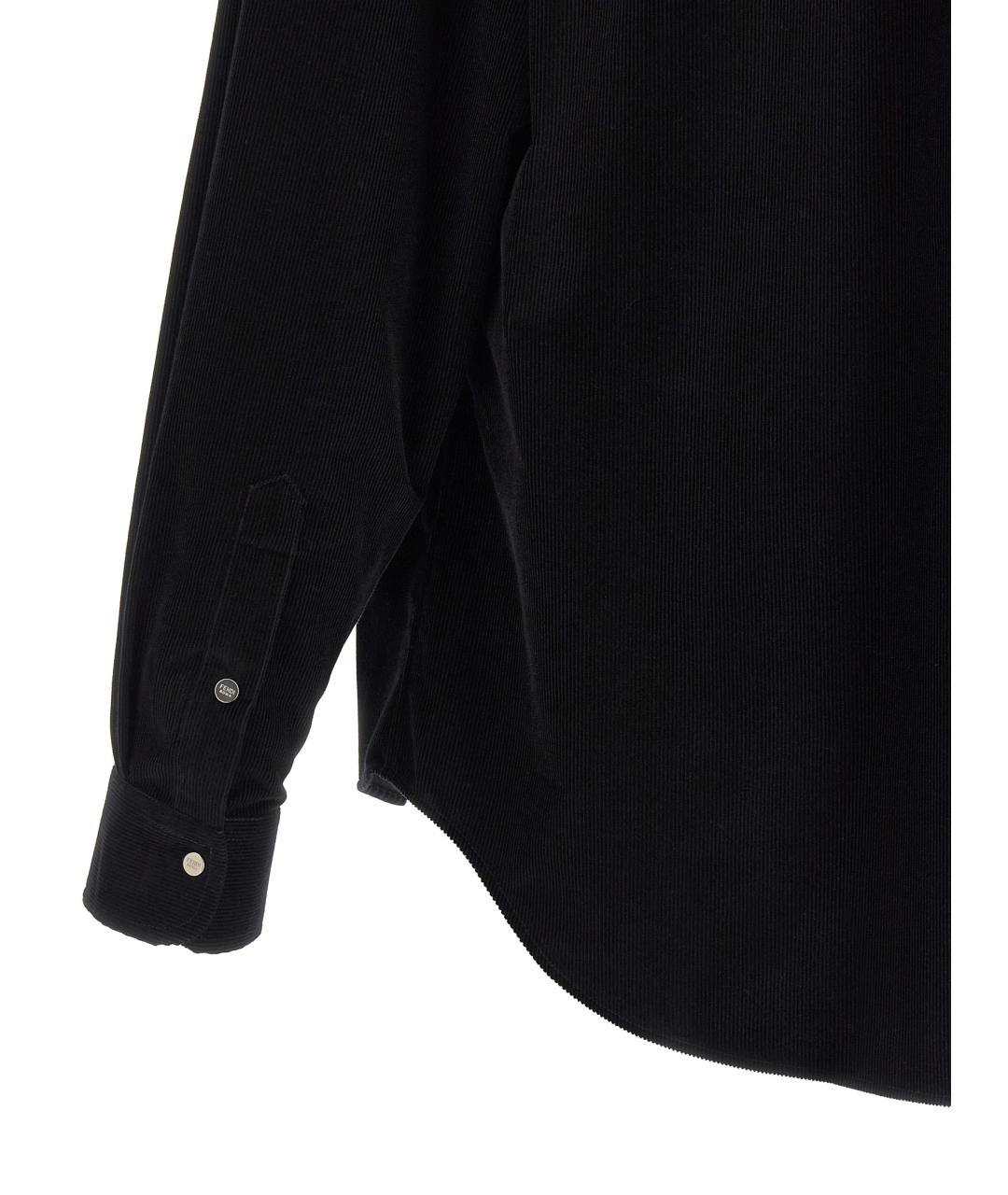 FENDI Черная хлопковая кэжуал рубашка, фото 4