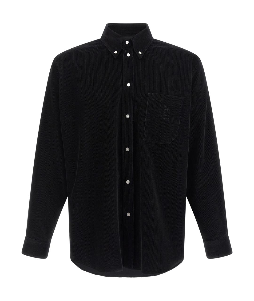 FENDI Черная хлопковая кэжуал рубашка, фото 1