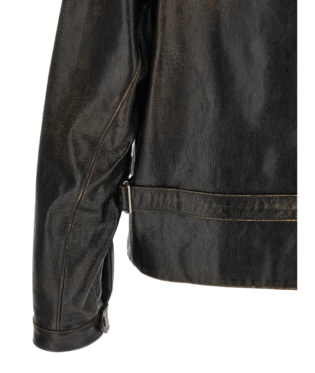 PRADA Черная кожаная куртка, фото 4