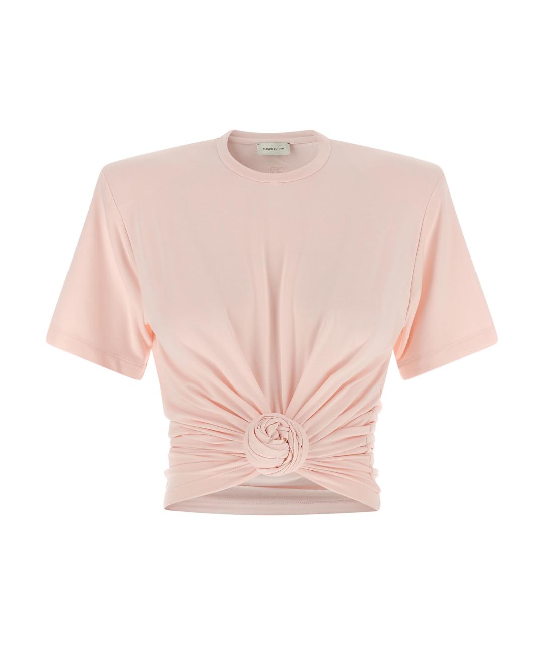 MAGDA BUTRYM Розовая вискозная футболка, фото 1
