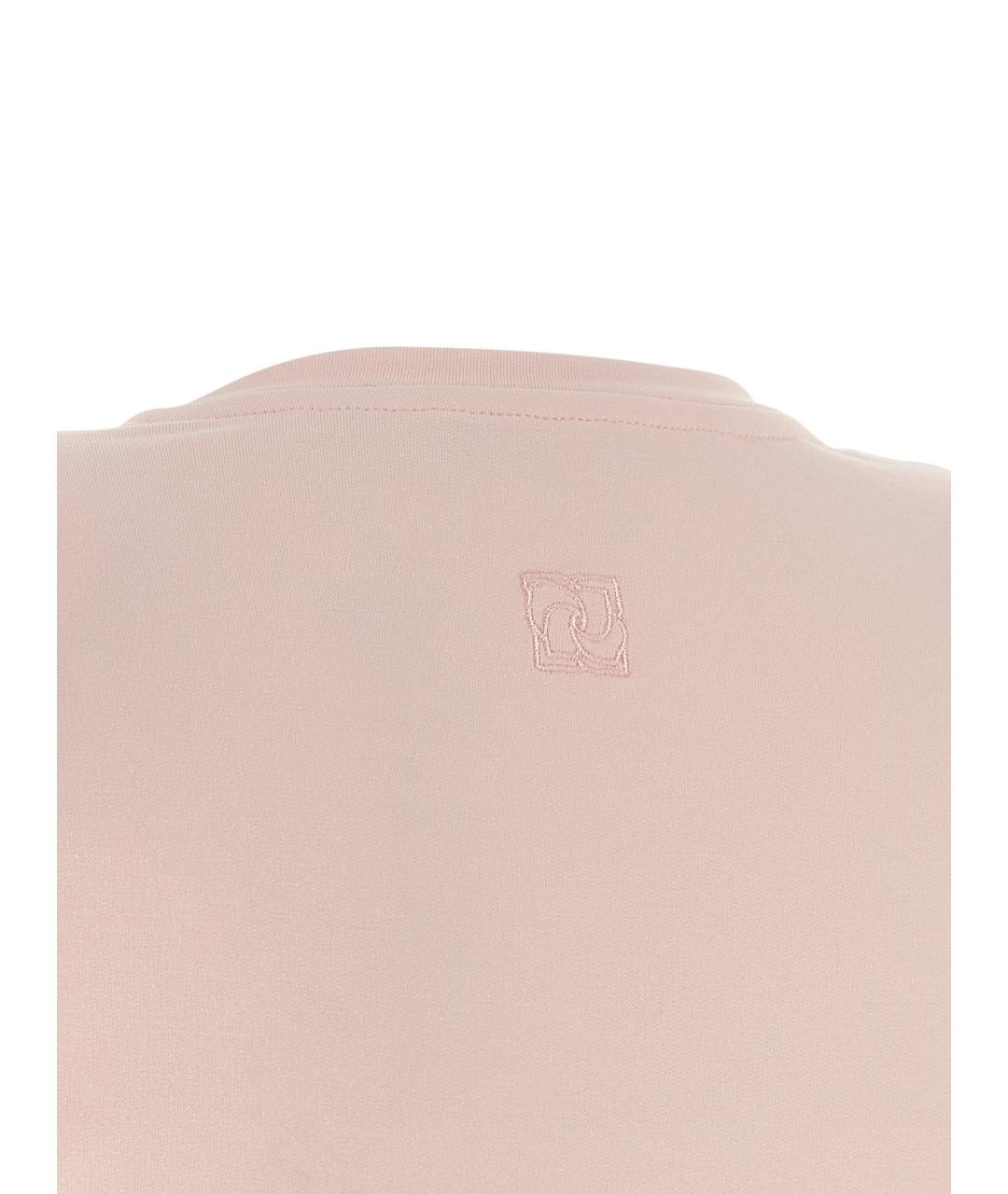 MAGDA BUTRYM Розовая вискозная футболка, фото 4