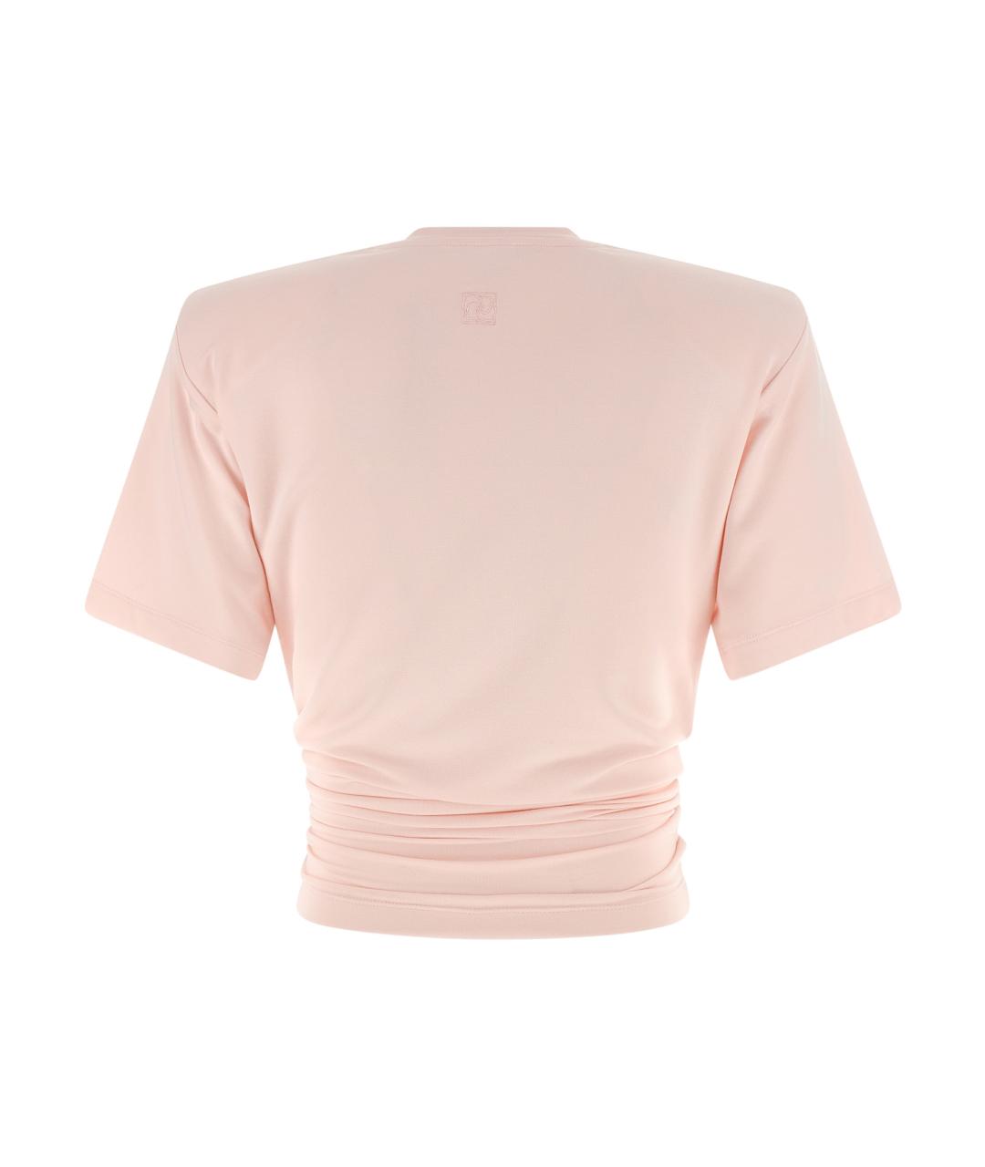 MAGDA BUTRYM Розовая вискозная футболка, фото 2