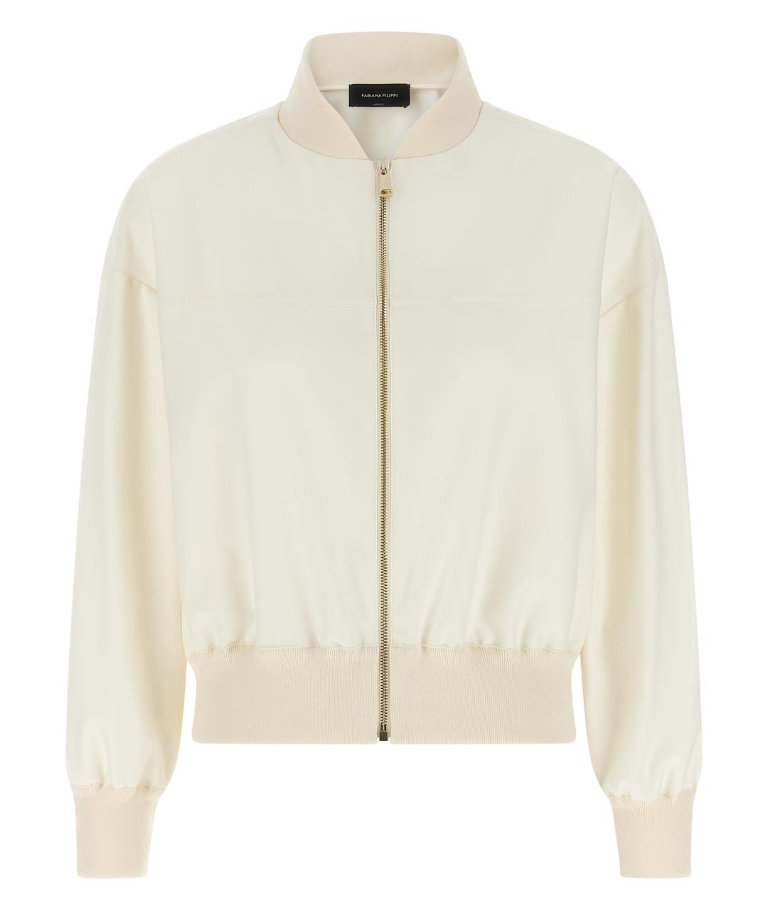 FABIANA FILIPPI Бежевая полиэстеровая куртка, фото 1