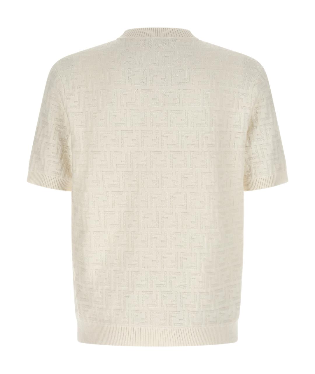 FENDI Белый хлопковый джемпер / свитер, фото 2