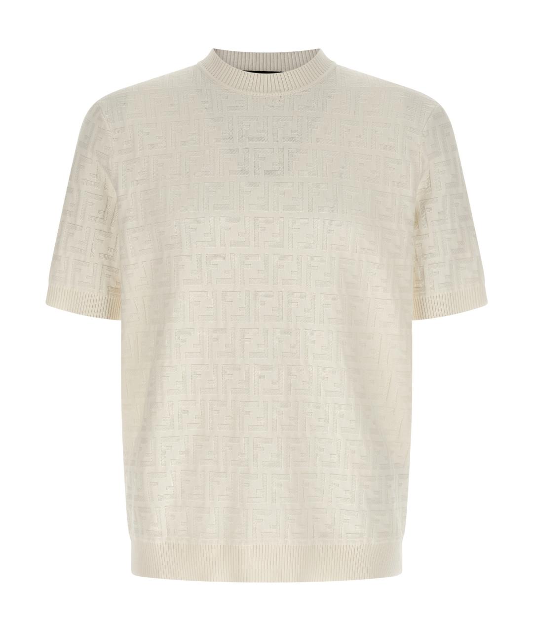 FENDI Белый хлопковый джемпер / свитер, фото 1