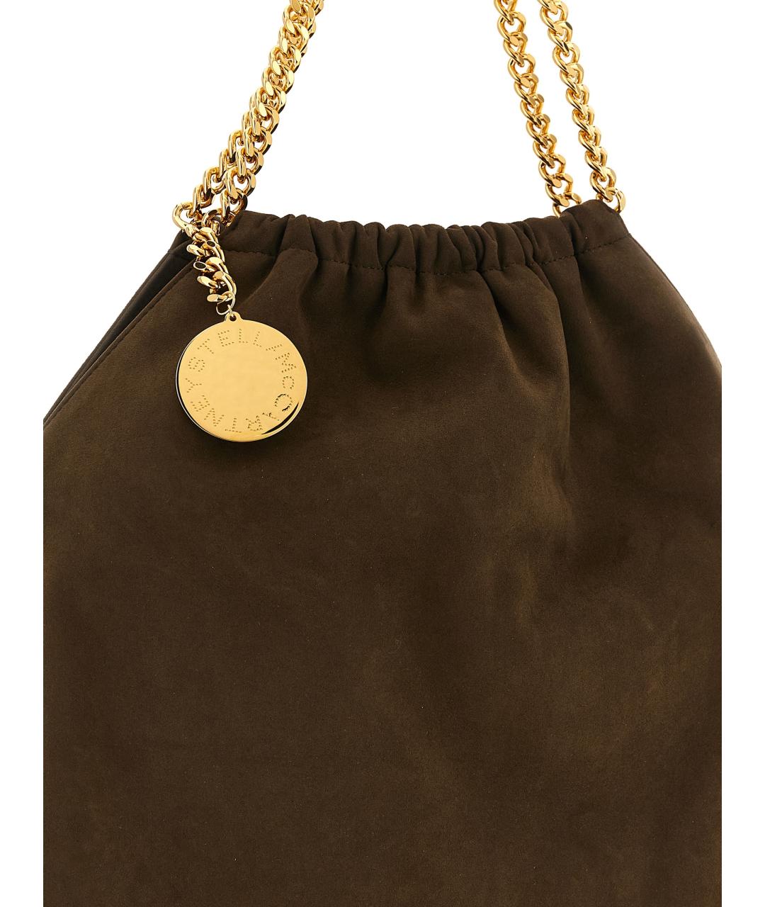 STELLA MCCARTNEY Коричневая синтетическая сумка тоут, фото 3