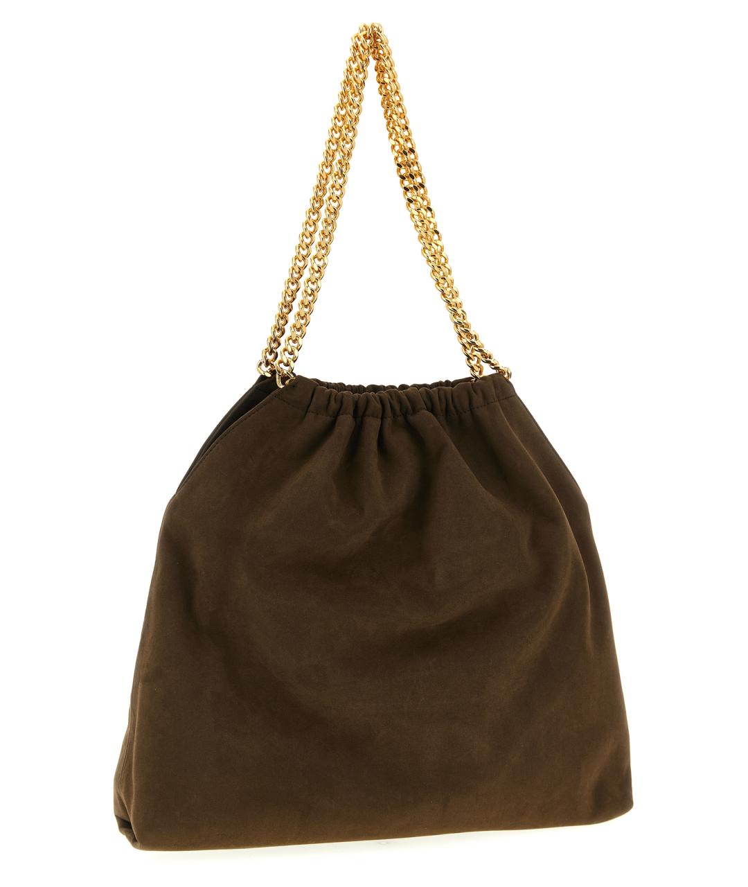 STELLA MCCARTNEY Коричневая синтетическая сумка тоут, фото 2