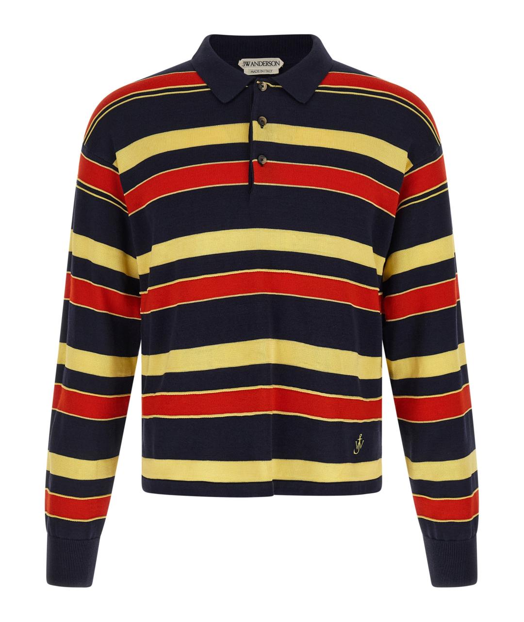 J.W.ANDERSON Мульти хлопковое поло с длинным рукавом, фото 1