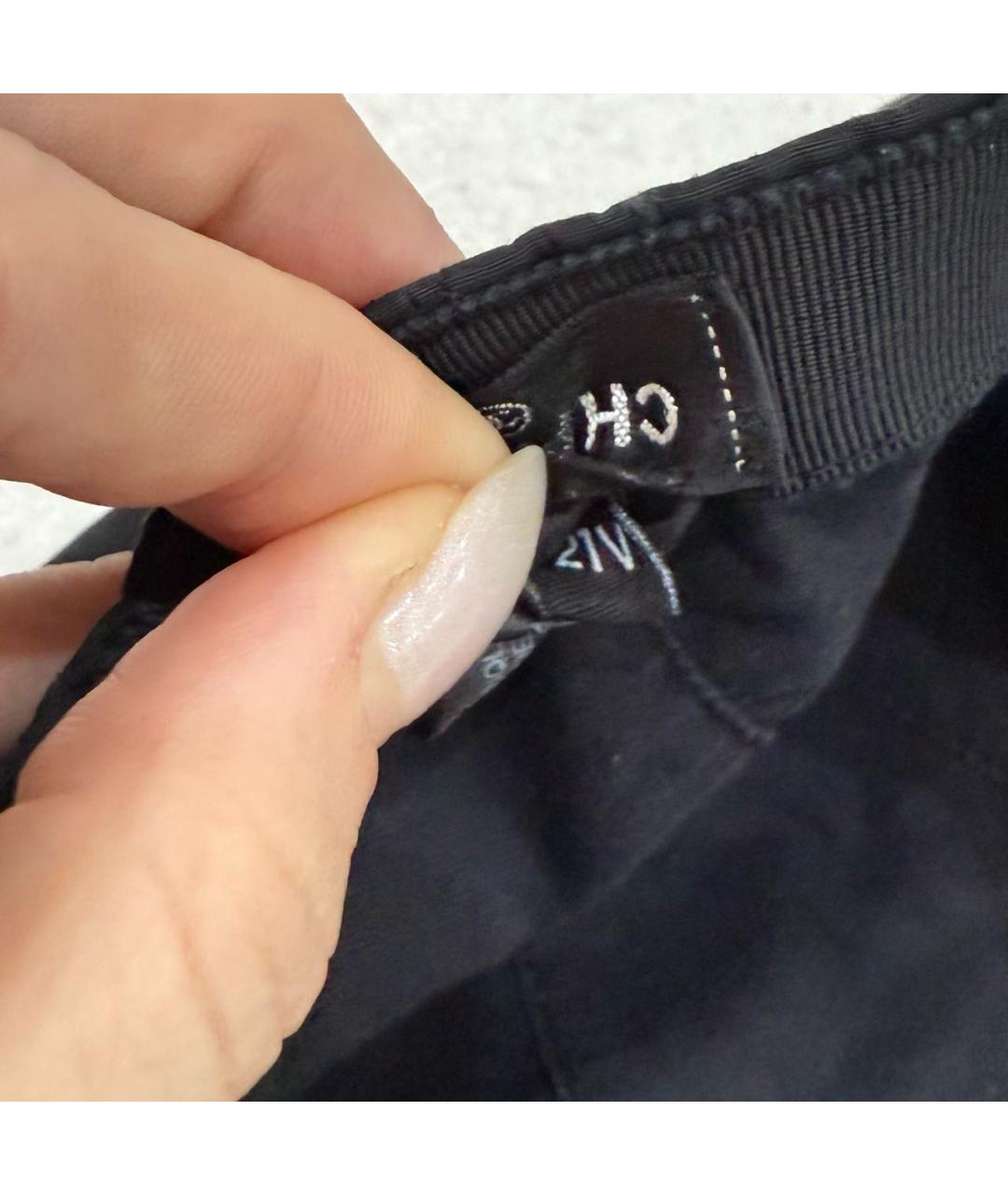 CHANEL Черная хлопковая кепка, фото 5