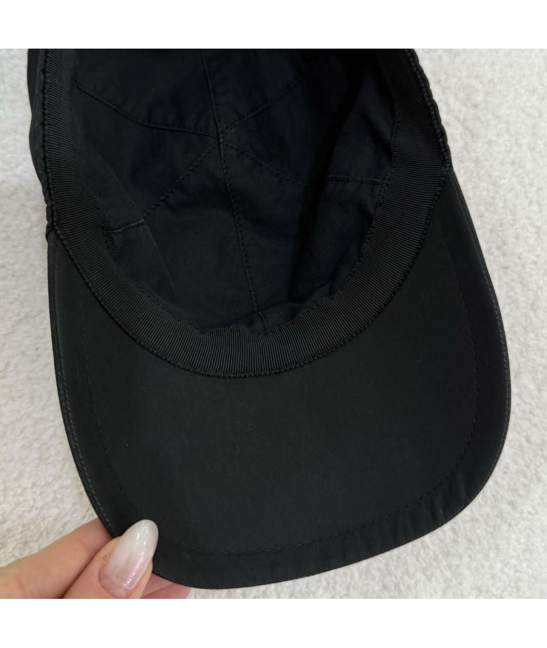 CHANEL Черная хлопковая кепка, фото 2