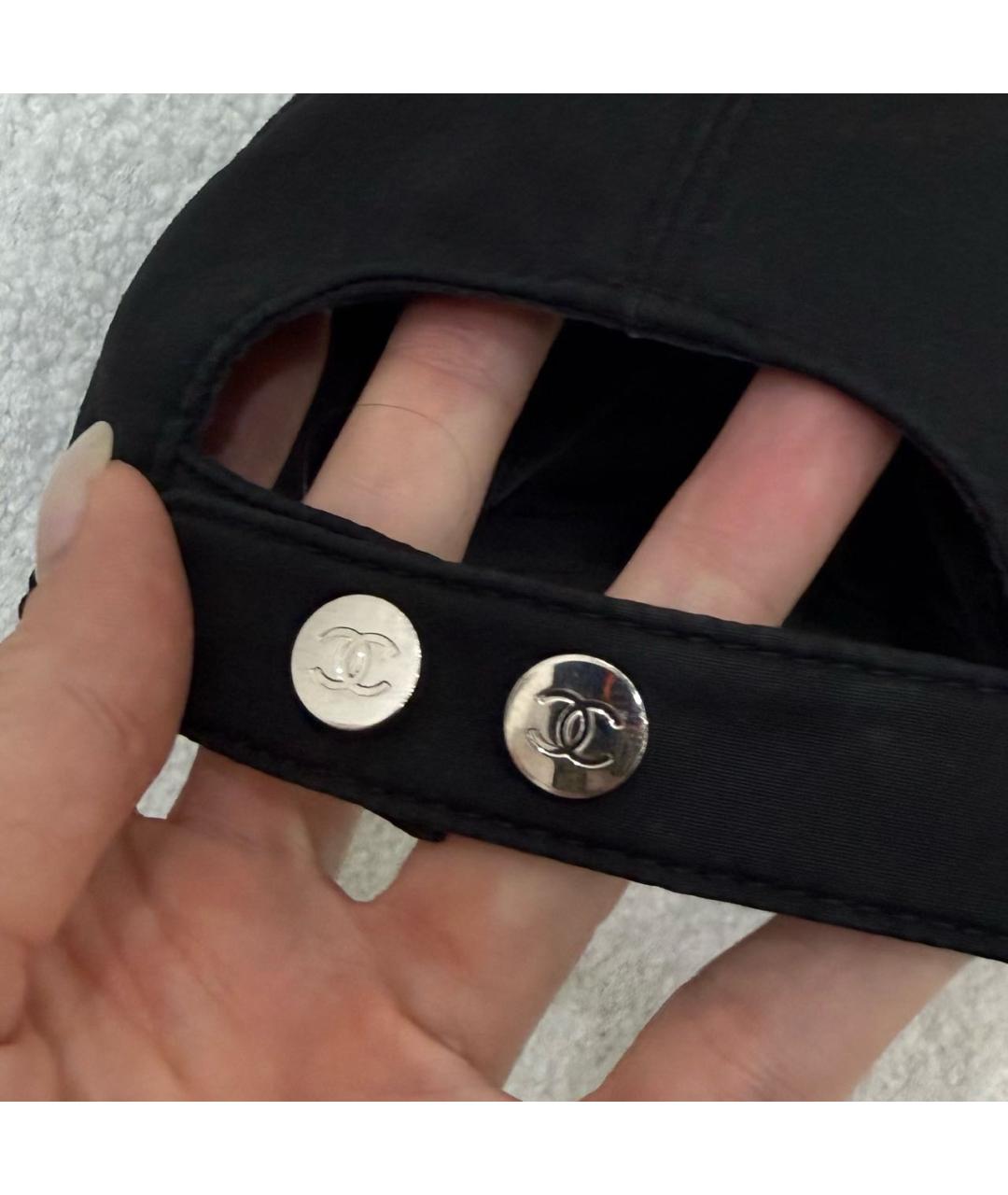 CHANEL Черная хлопковая кепка, фото 4