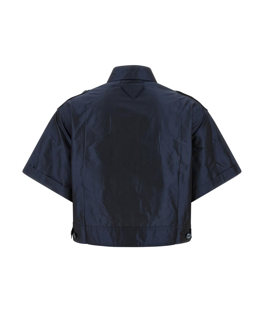 PRADA Синяя шелковая рубашка, фото 2