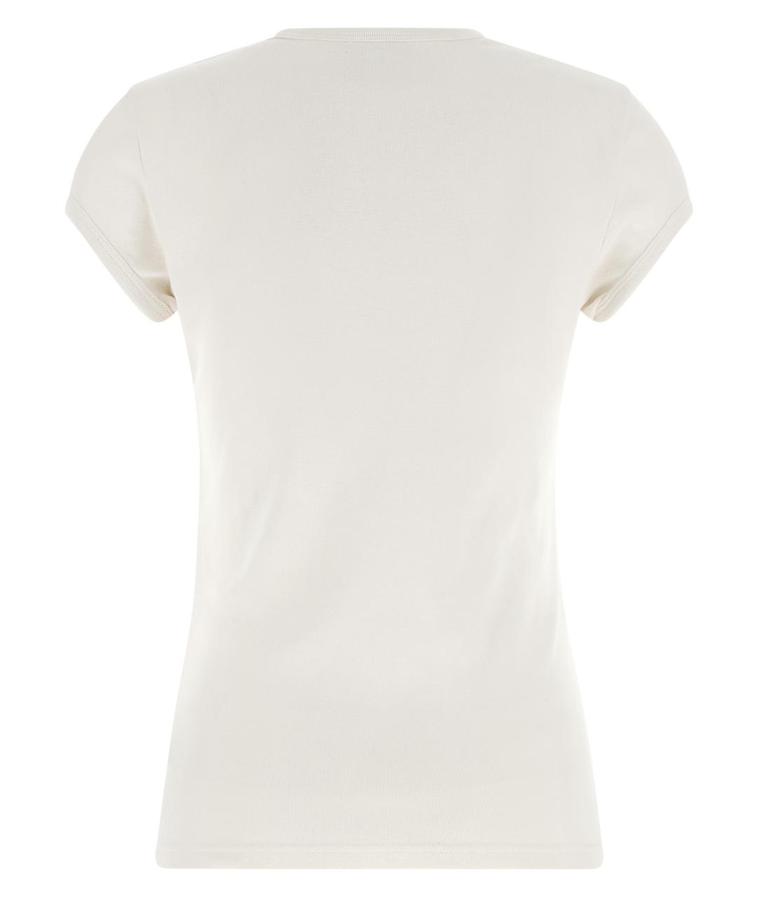 COURREGES Белая хлопковая футболка, фото 2