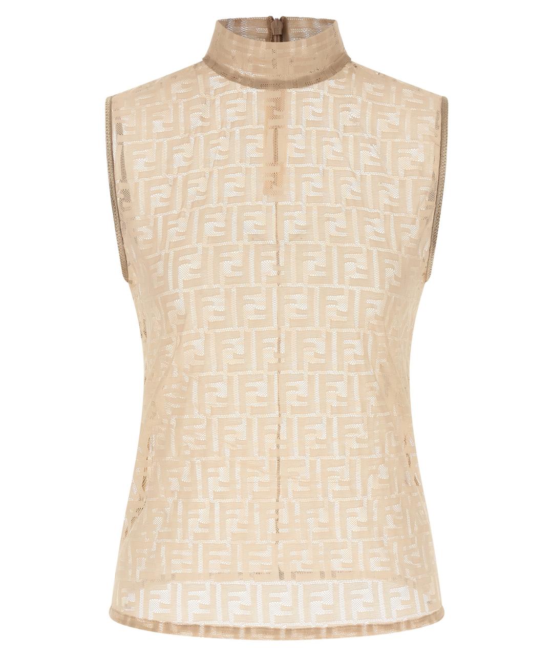 FENDI Бежевая полиамидовая блузы, фото 1