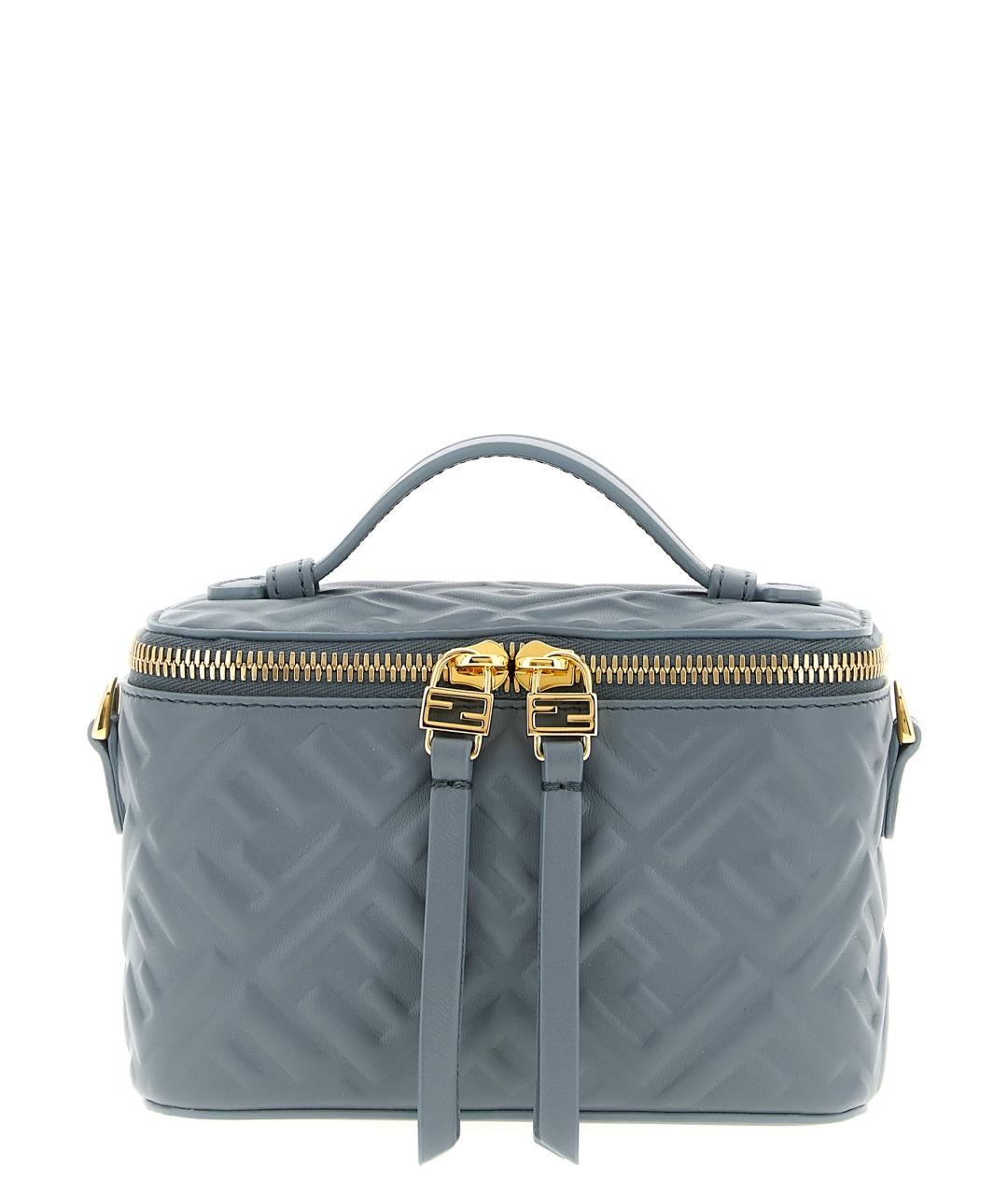 FENDI Голубая кожаная сумка через плечо, фото 1