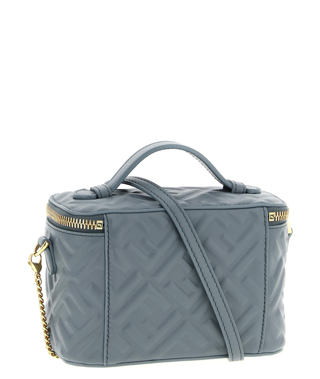 FENDI Голубая кожаная сумка через плечо, фото 2