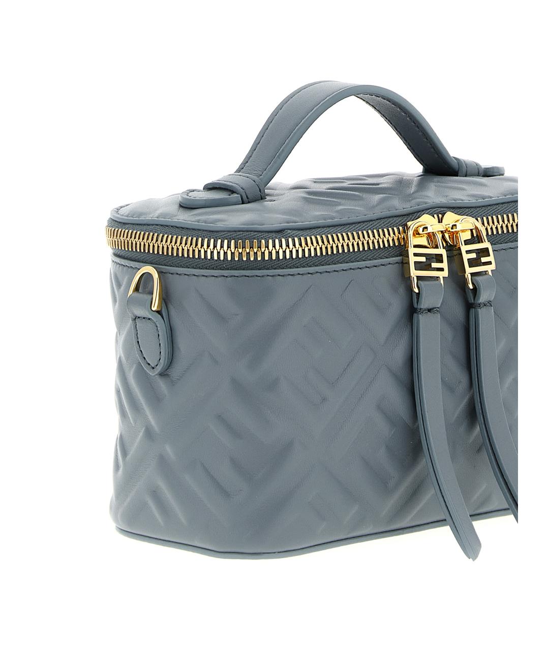 FENDI Голубая кожаная сумка через плечо, фото 3