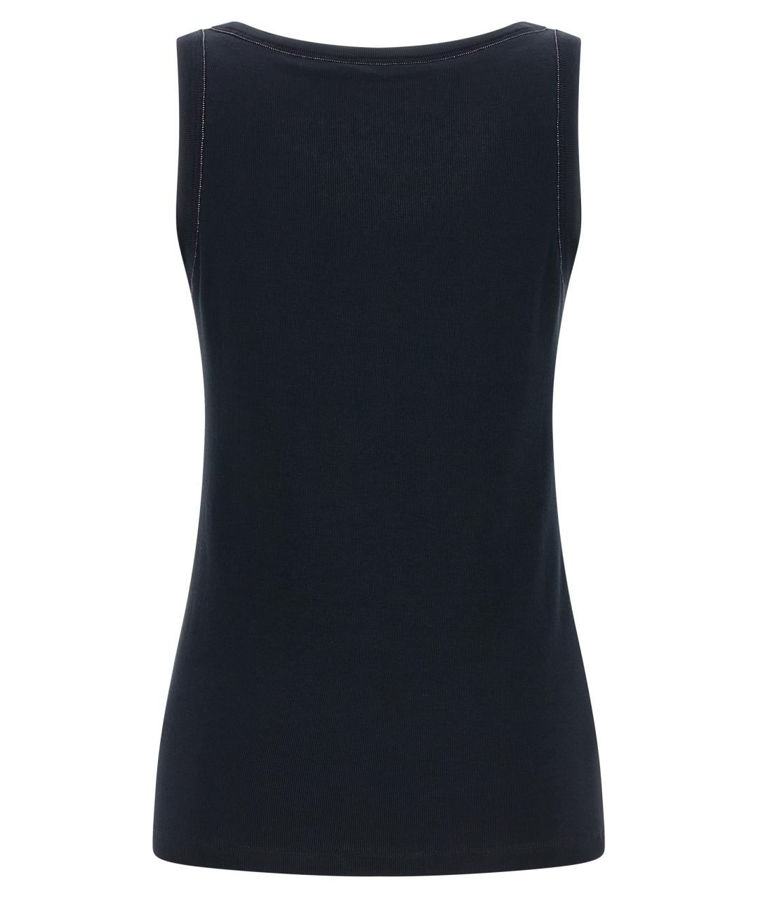 FABIANA FILIPPI Синяя хлопковая майка, фото 2