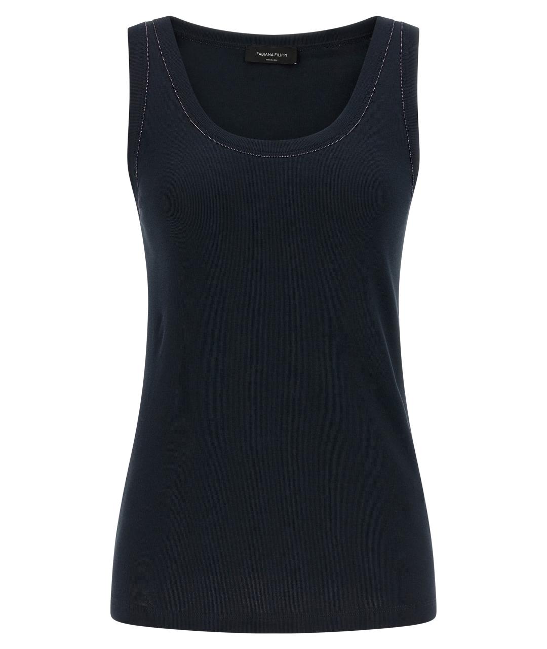 FABIANA FILIPPI Синяя хлопковая майка, фото 1