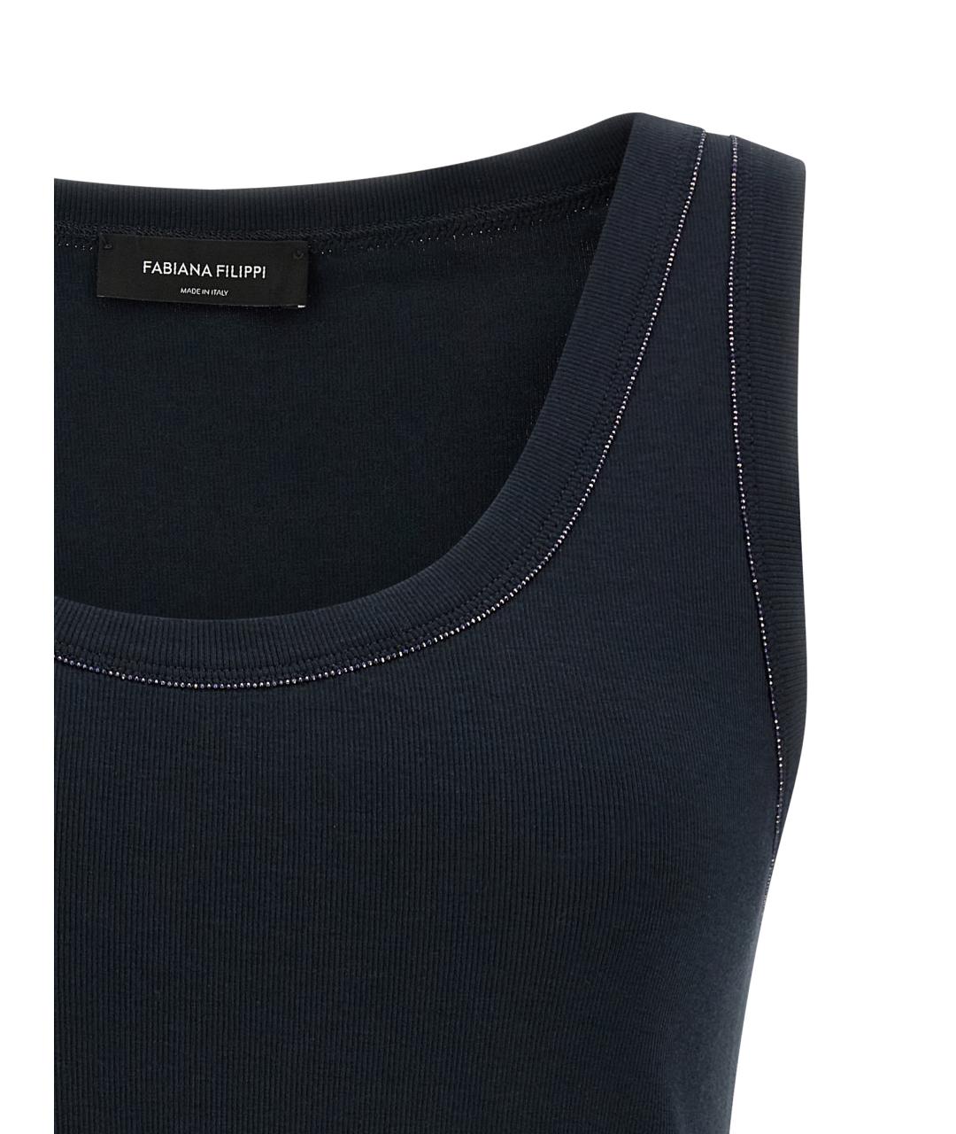 FABIANA FILIPPI Синяя хлопковая майка, фото 3