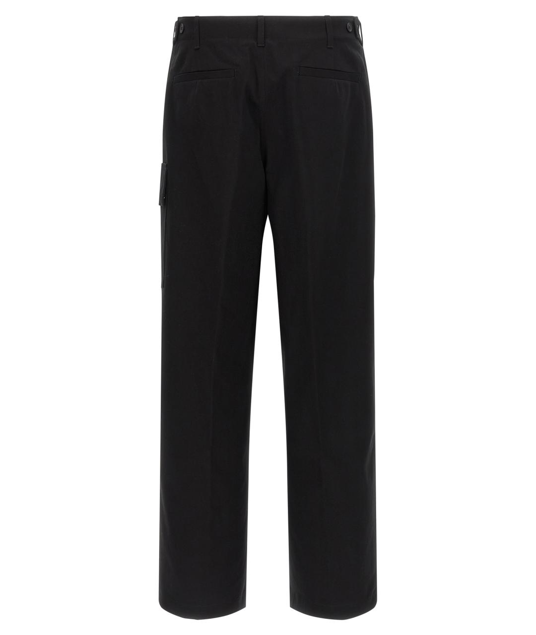 FENDI Черные хлопковые повседневные брюки, фото 2