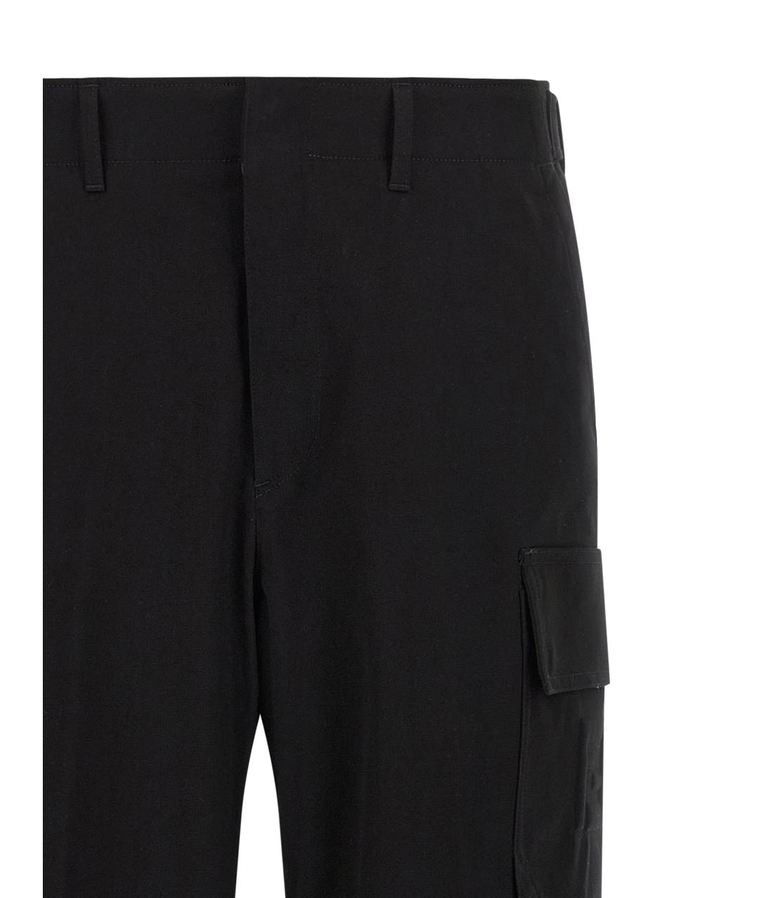 FENDI Черные хлопковые повседневные брюки, фото 3