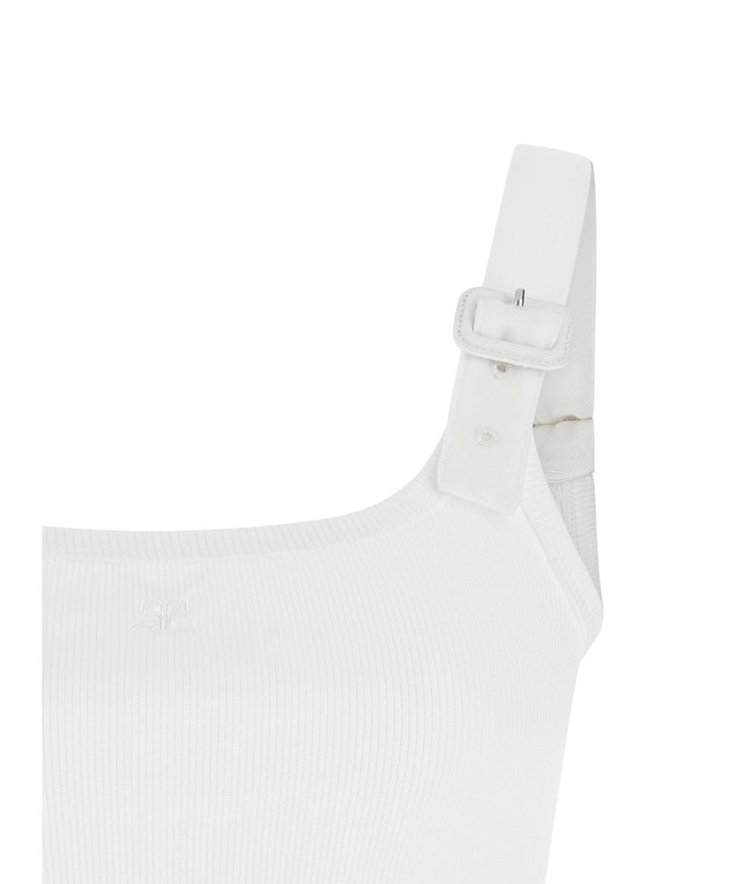 COURREGES Белая хлопковая майка, фото 3
