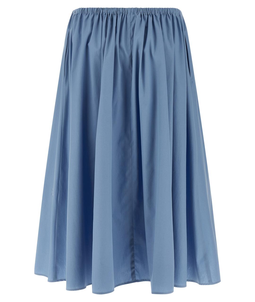 MARNI Голубая хлопковая юбка миди, фото 2