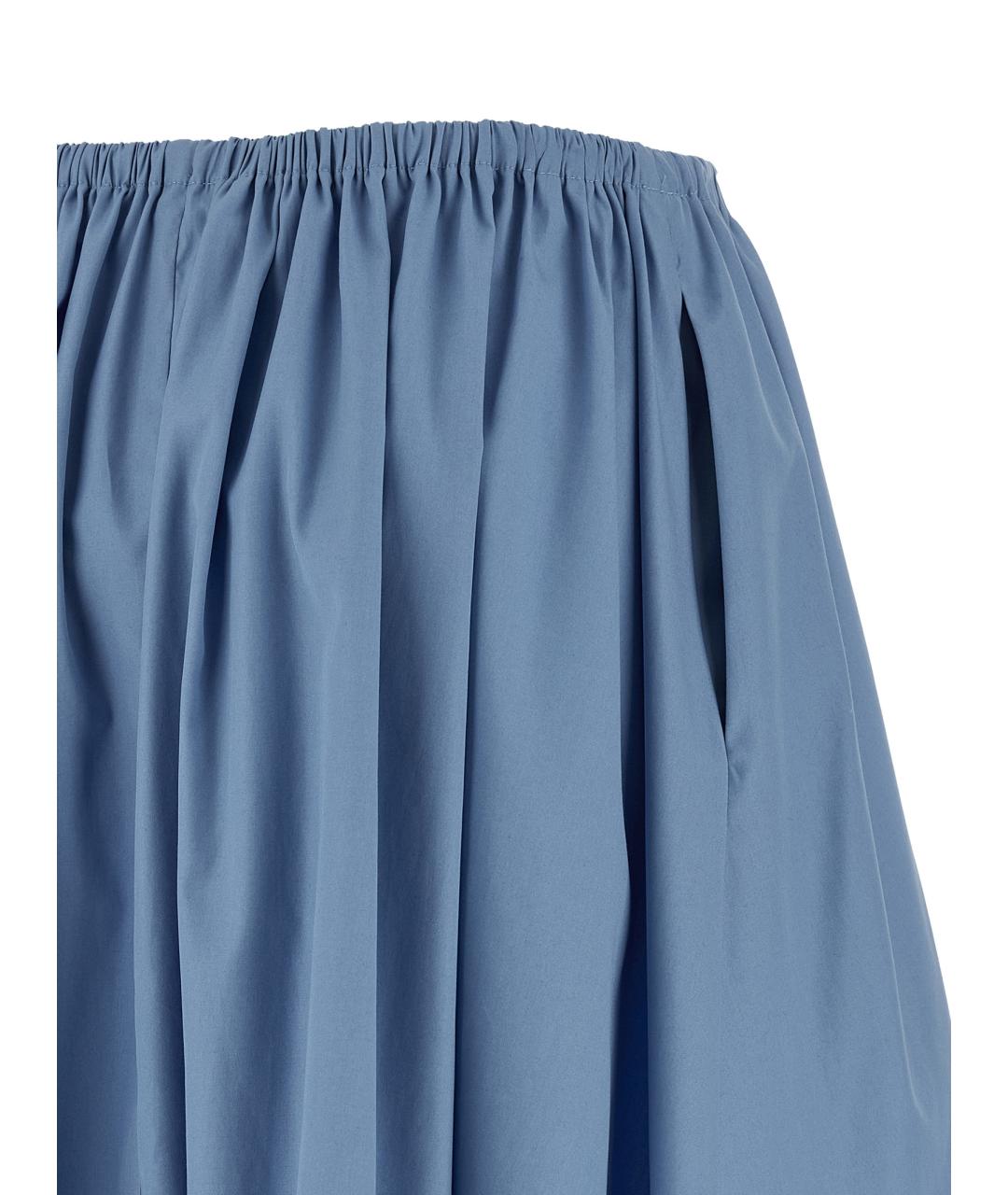 MARNI Голубая хлопковая юбка миди, фото 4