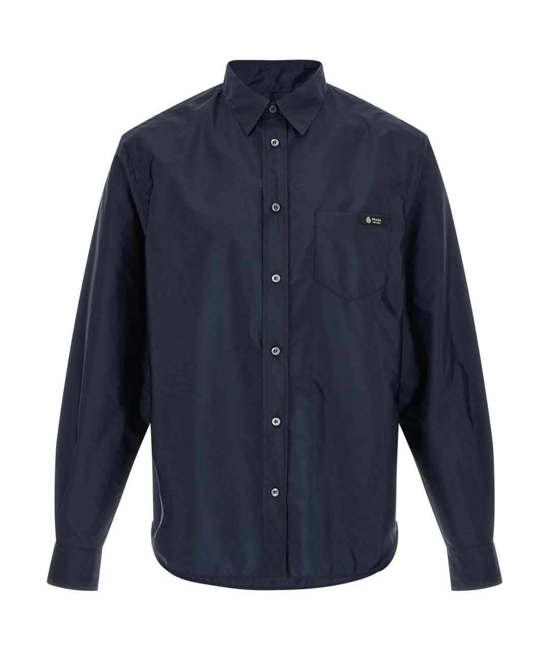 PRADA Темно-синяя кэжуал рубашка, фото 1