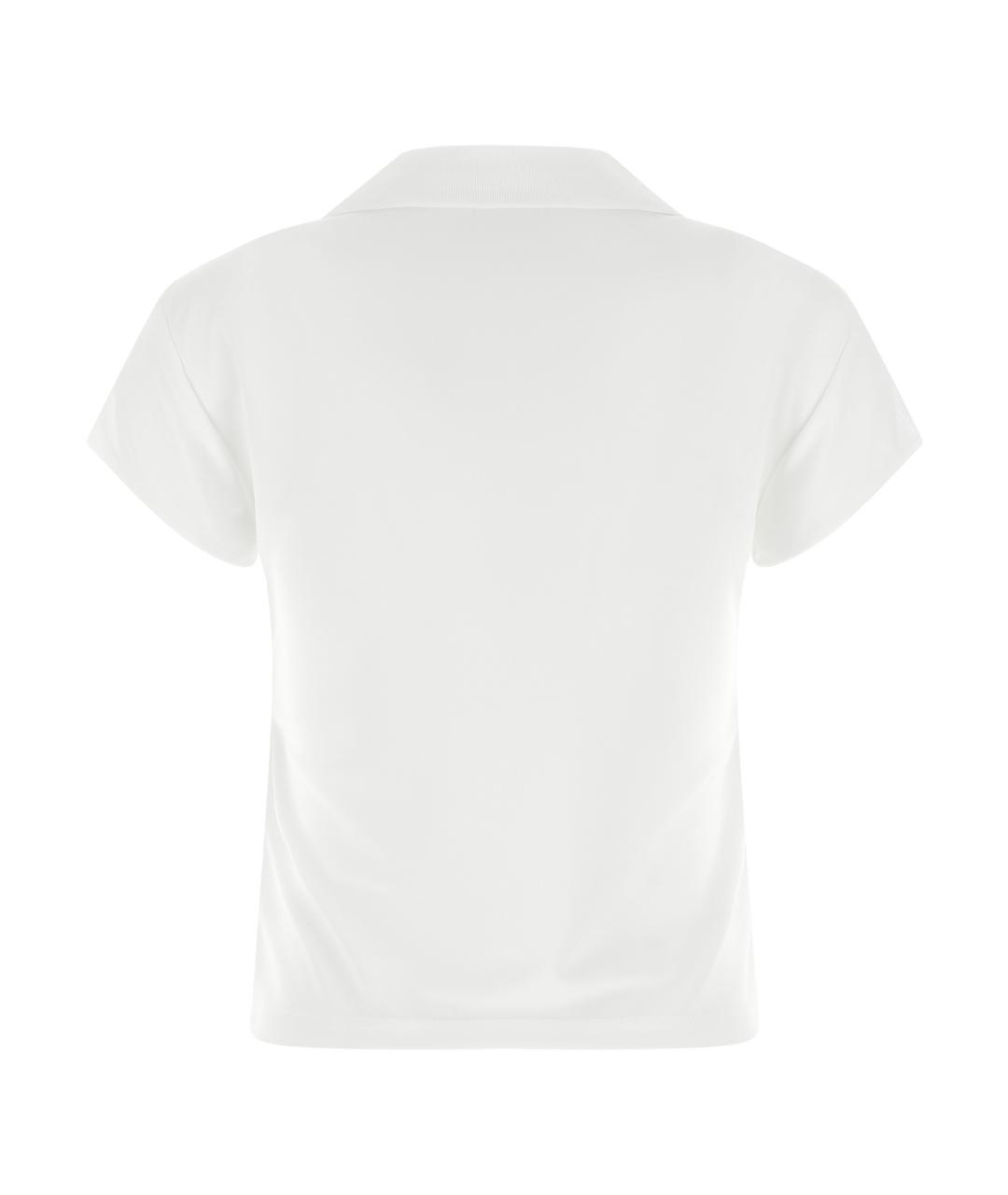 COURREGES Белая хлопковая футболка, фото 2