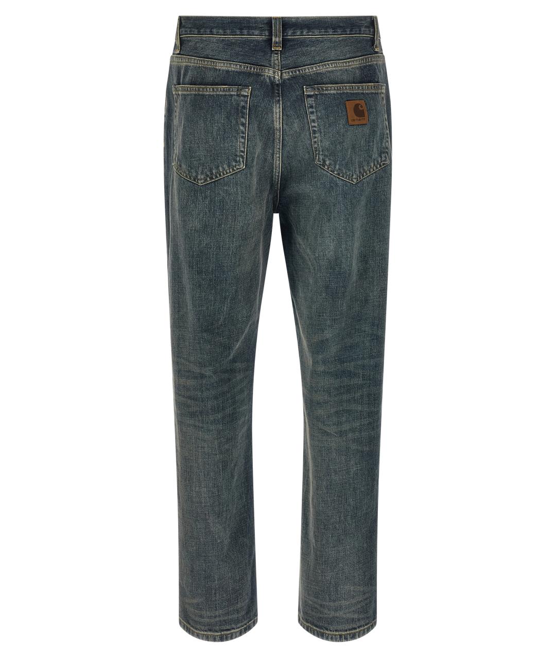 CARHARTT WIP Серые хлопковые прямые джинсы, фото 2