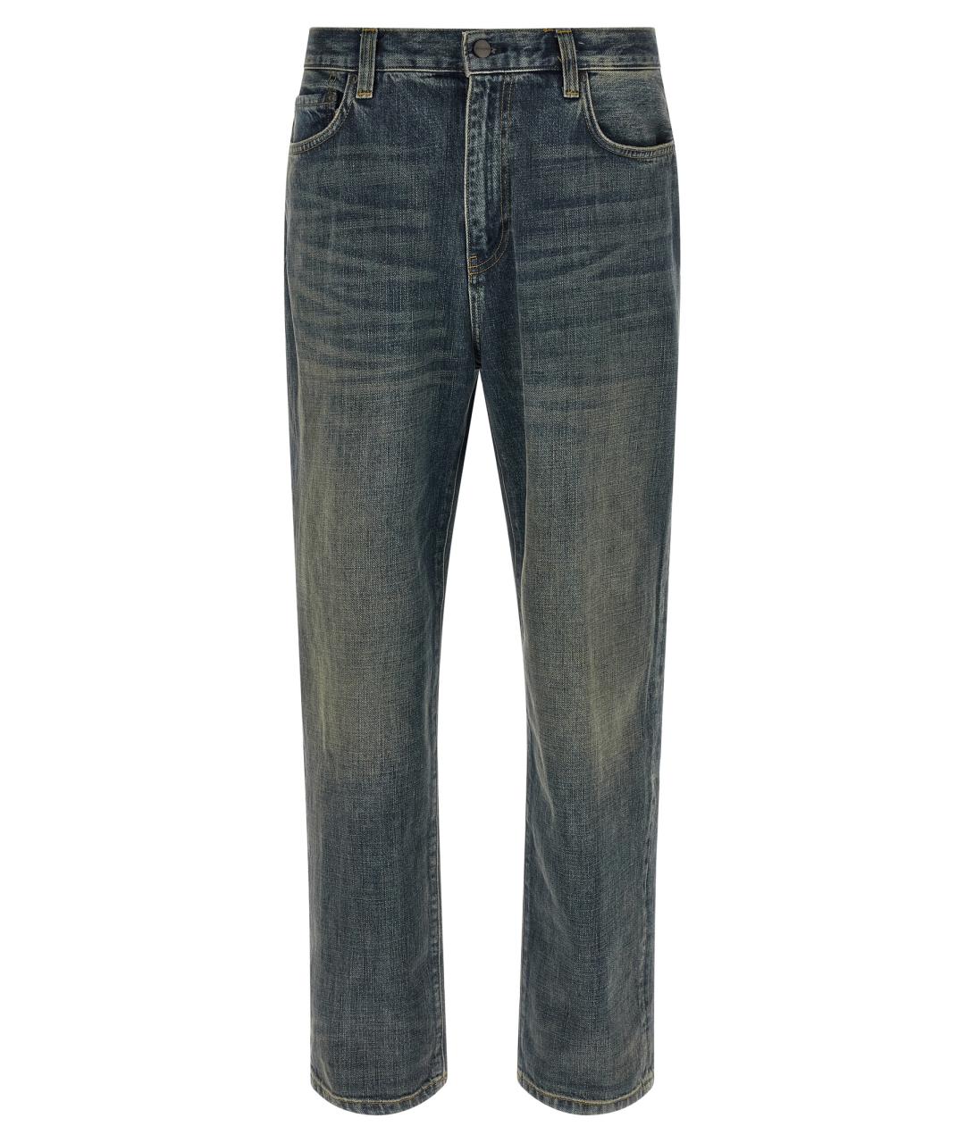 CARHARTT WIP Серые хлопковые прямые джинсы, фото 1