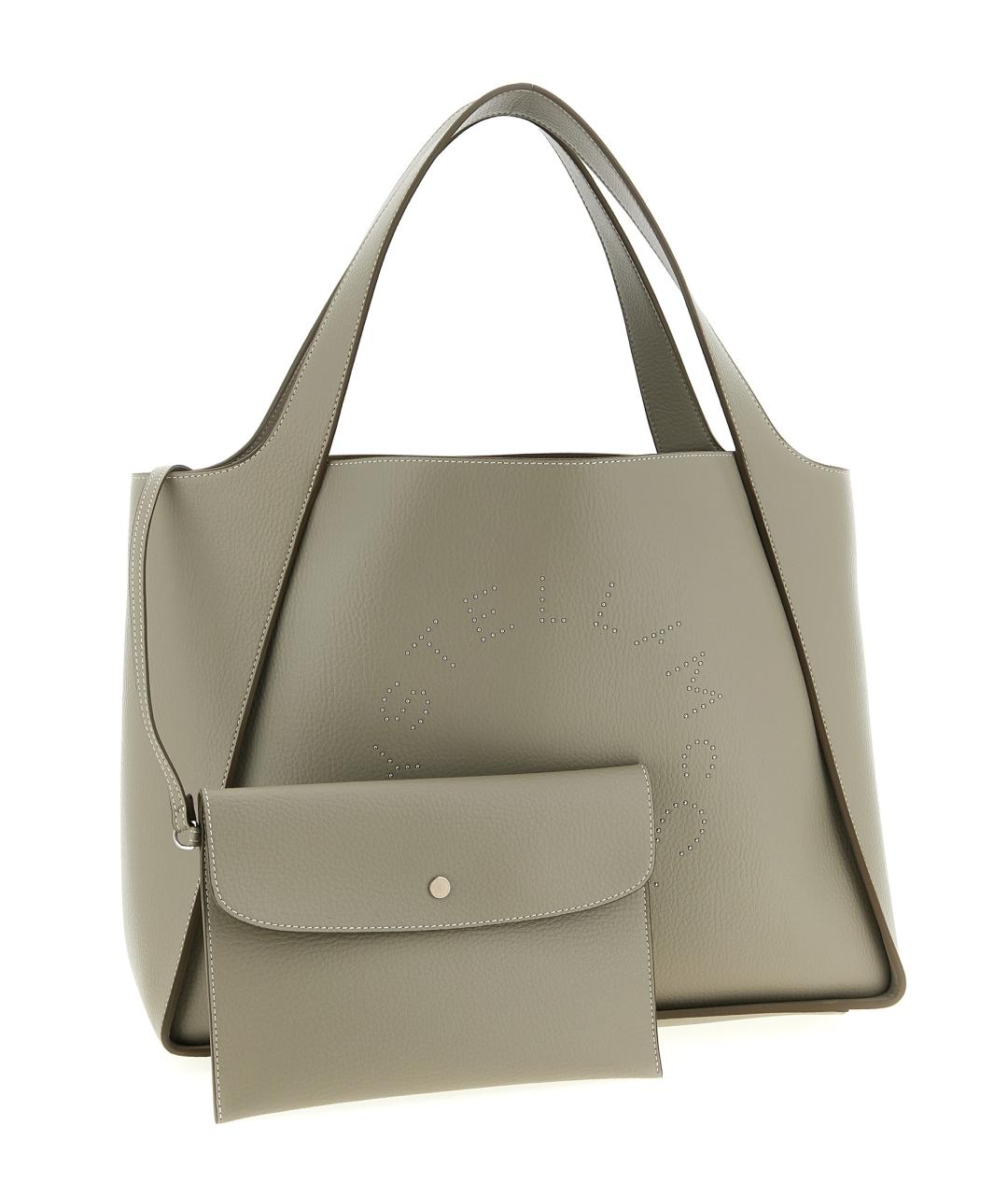 STELLA MCCARTNEY Серая синтетическая сумка тоут, фото 3