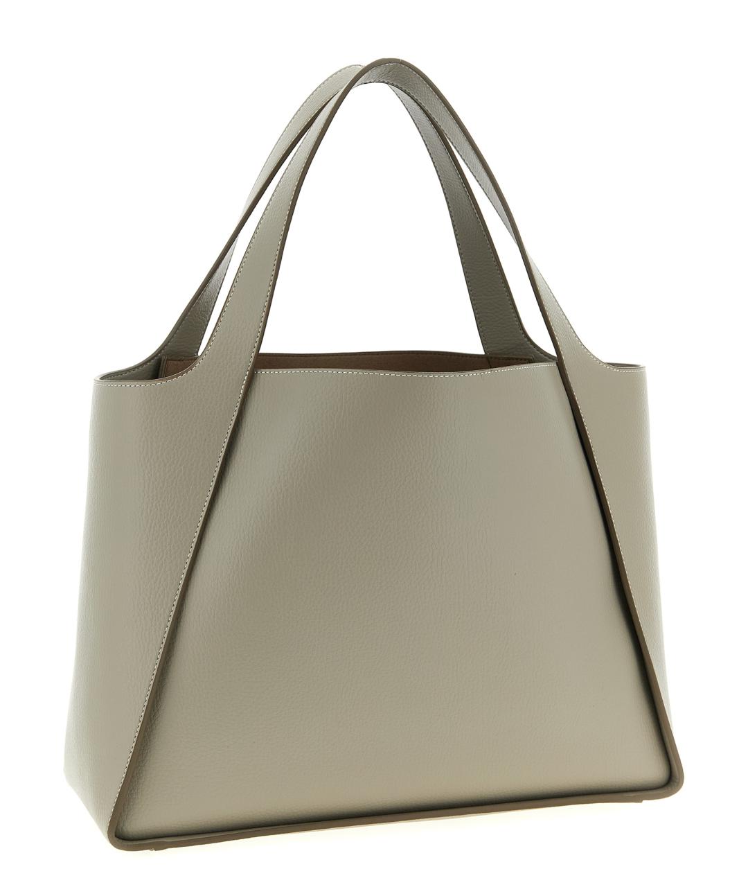 STELLA MCCARTNEY Серая синтетическая сумка тоут, фото 2