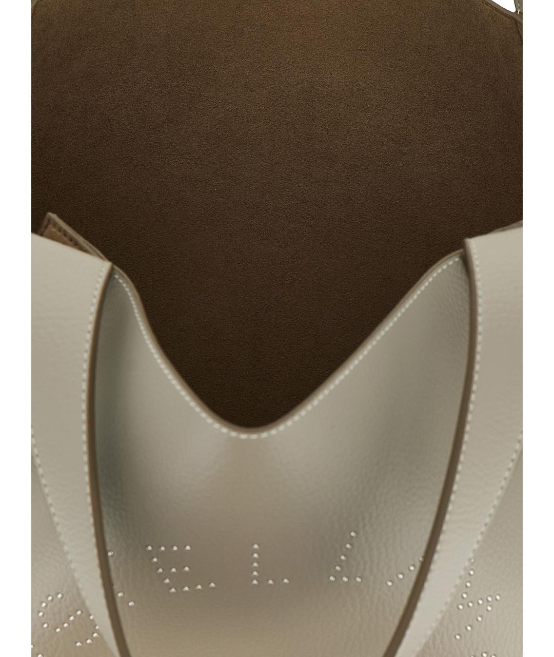 STELLA MCCARTNEY Серая синтетическая сумка тоут, фото 4