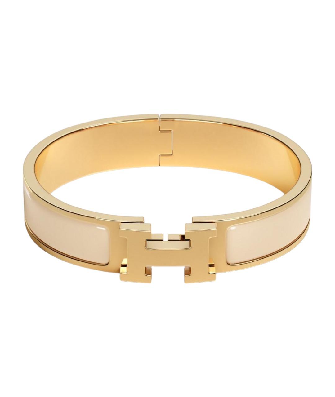 HERMES Золотой металлический браслет, фото 1