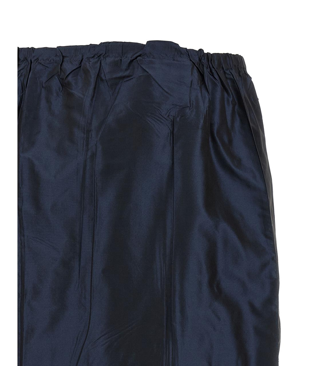 PRADA Синяя шелковая юбка миди, фото 4