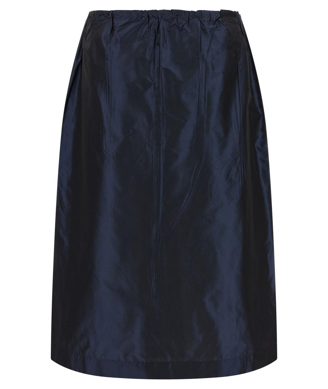 PRADA Синяя шелковая юбка миди, фото 2