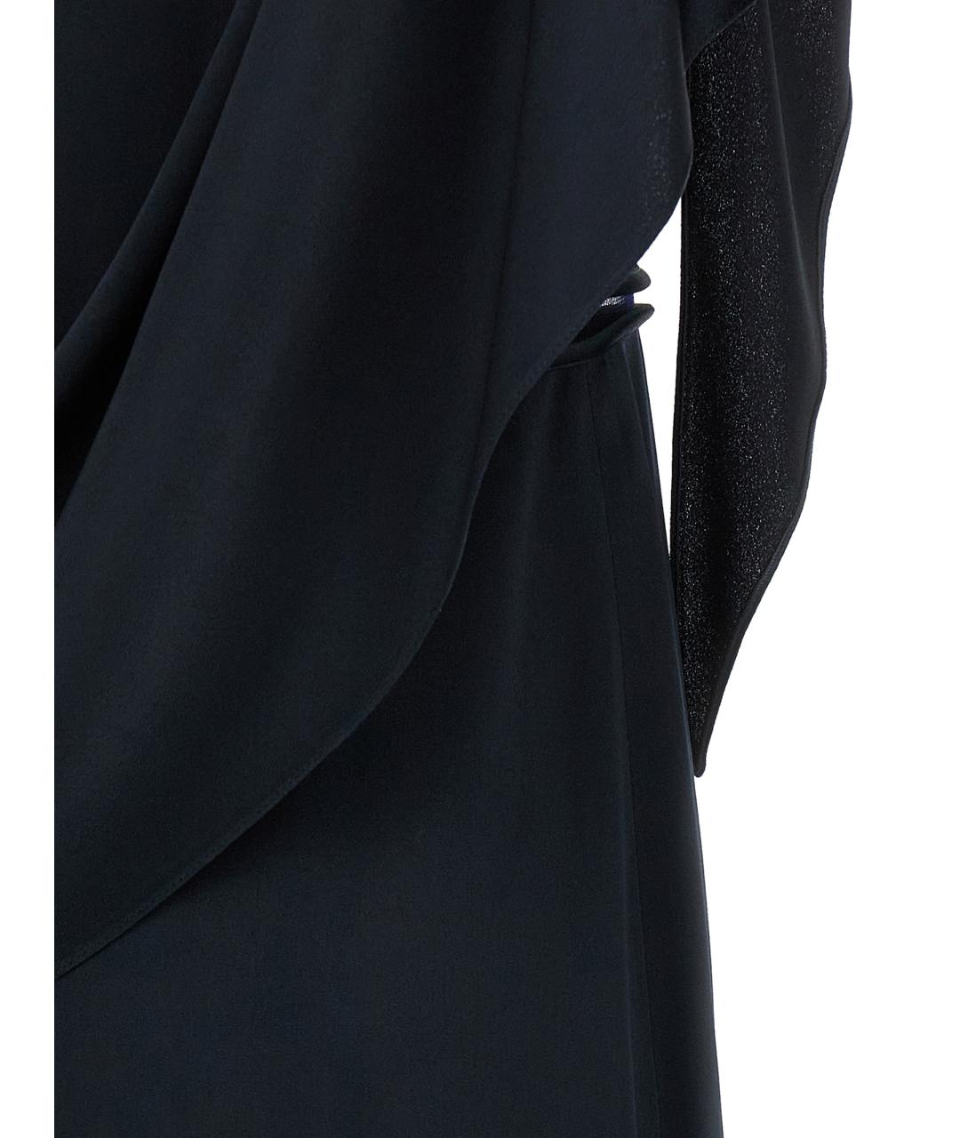 FABIANA FILIPPI Темно-синее шелковое платье, фото 4