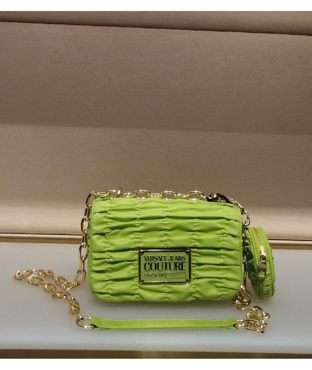VERSACE JEANS COUTURE Салатовая сумка через плечо, фото 3
