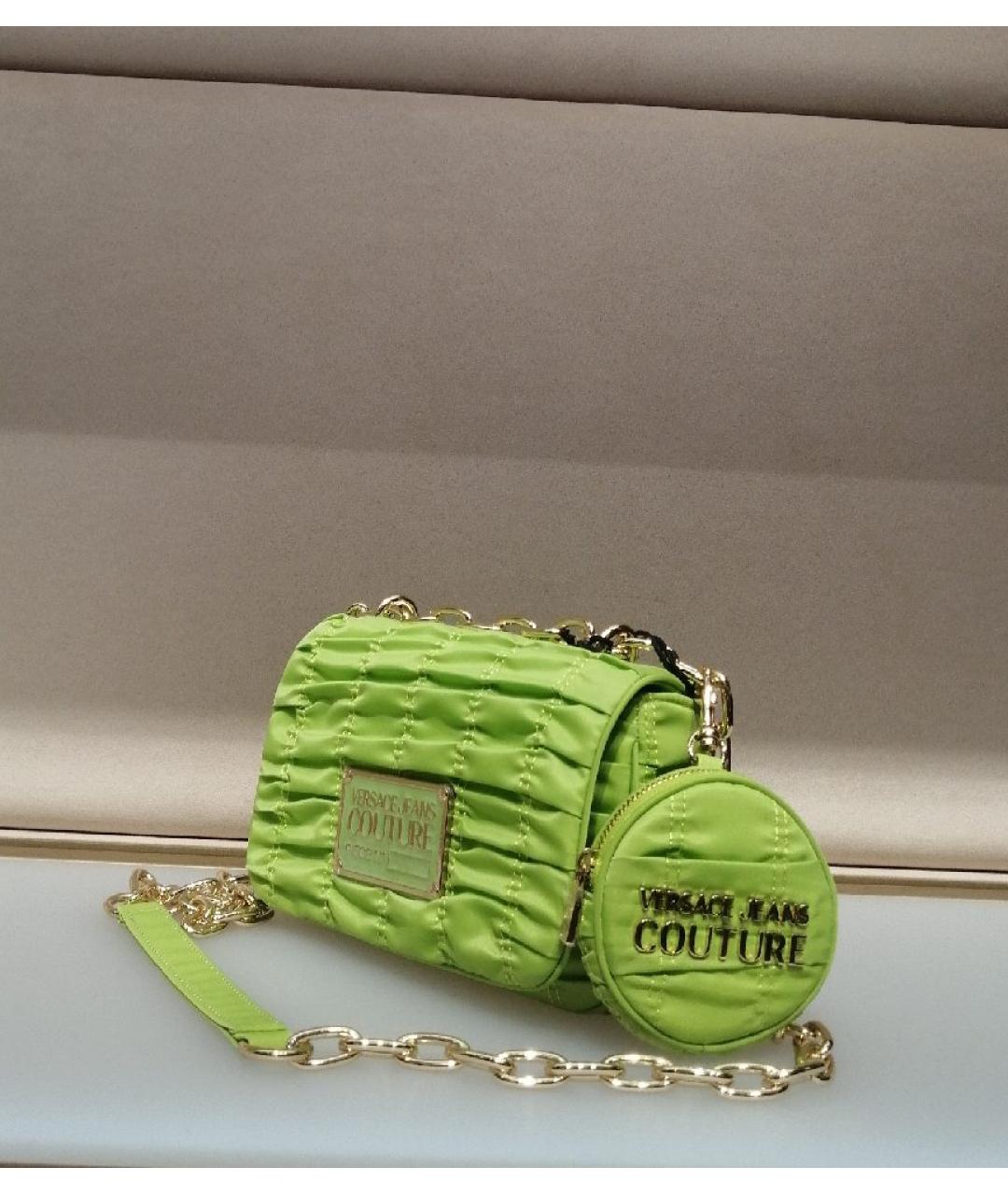 VERSACE JEANS COUTURE Салатовая сумка через плечо, фото 2