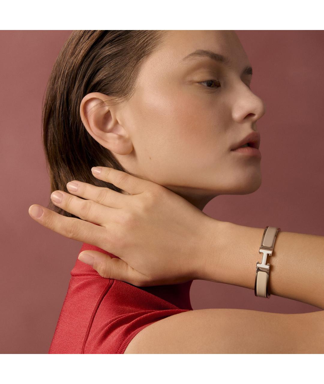 HERMES Золотой металлический браслет, фото 4