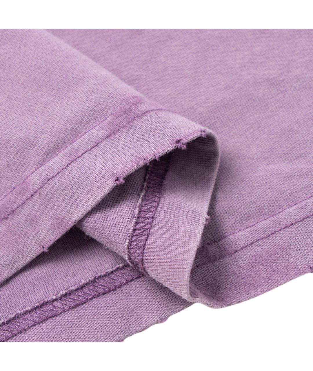 BALENCIAGA Фиолетовая хлопковая футболка, фото 4