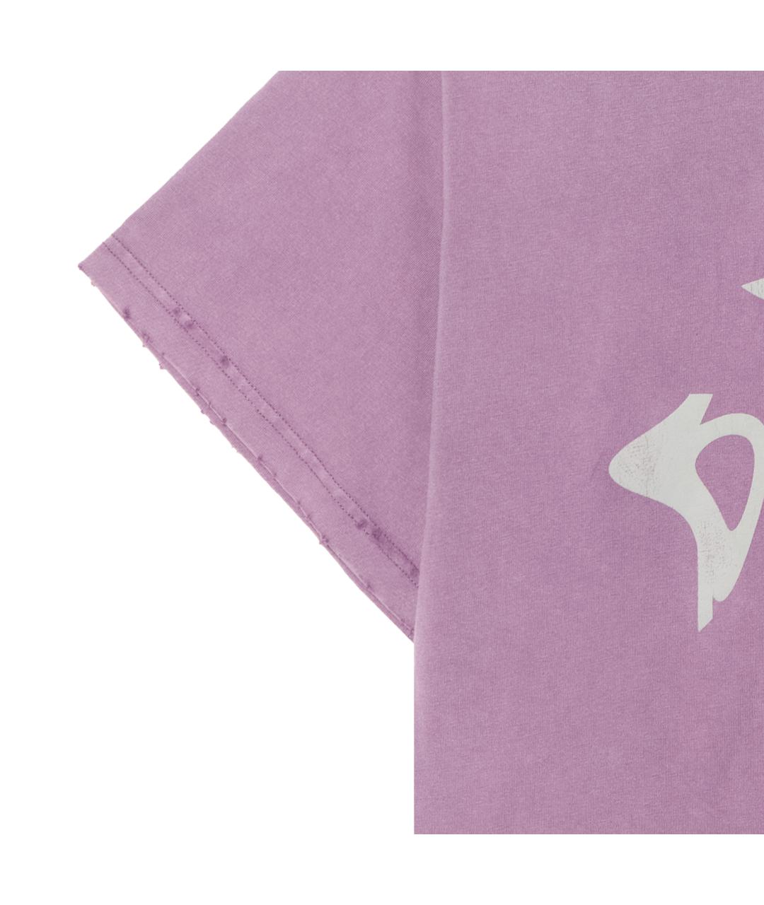 BALENCIAGA Фиолетовая хлопковая футболка, фото 5