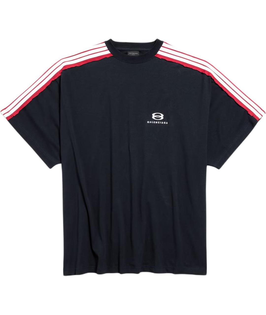 BALENCIAGA Черная хлопковая футболка, фото 1
