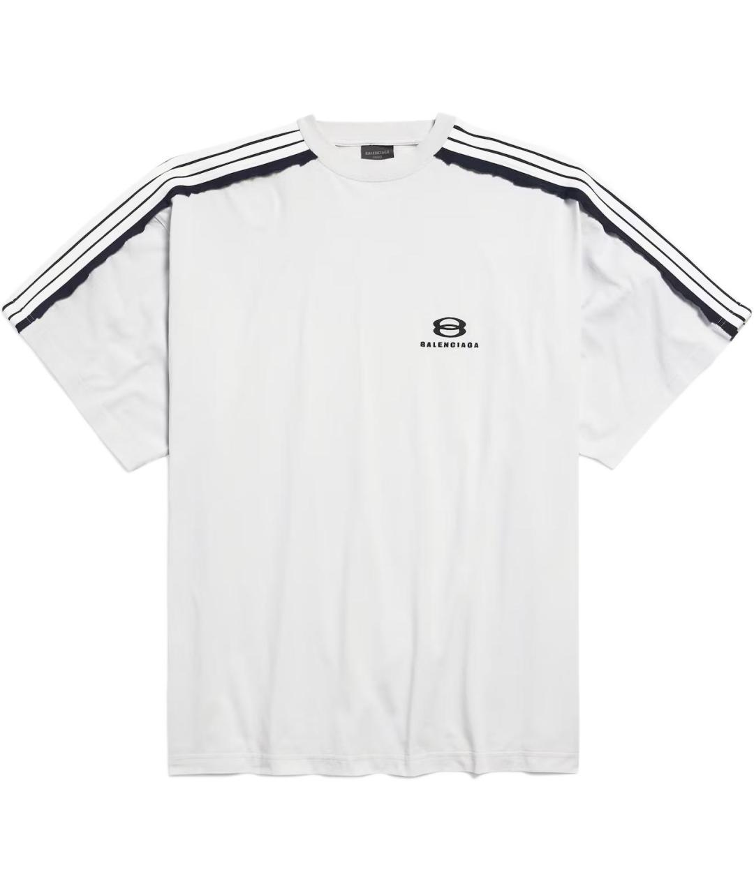 BALENCIAGA Белая хлопковая футболка, фото 1